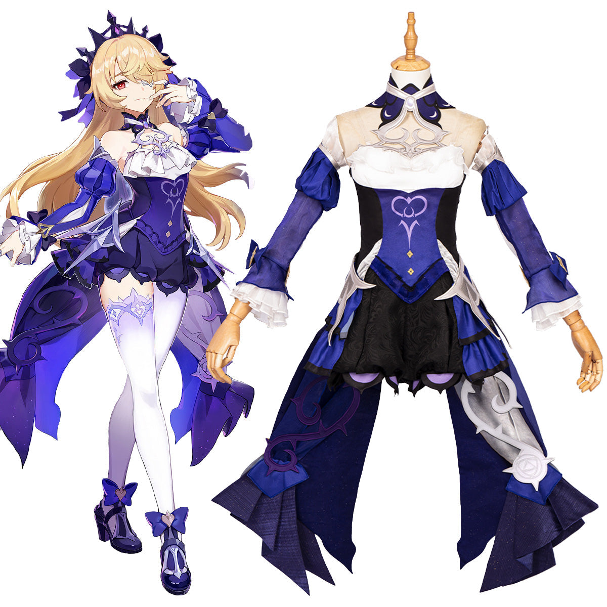 Genshin Impact Fishcl Fischl Ein Immernachtstraum Cosplay Costume Costume - Tophatter Daily Deals